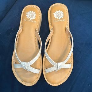 Yellow Box white Sandals